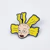 Broche de Metal de Personagem de Desenho Animado Criativo, Insígnia Periférica de Varinha Mágica Bidimensional Personalizada, Acessórios, Alfinete de Acessórios para Roupas