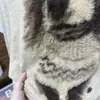 Suéter Pulóver con Botones en Solapa para Mujer, Estilo Retro Holgado Perezoso, Ropa de Abrigo de Punto, para Otoño e Invierno, con Diseño de Cachorro Salchicha