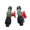 Filtro Inferior Roscado Directo Accesorio para Acuario Boquilla de Agua 20mm con Púa Conector Rápido Válvula de Manguera Doble Bloqueo Salida