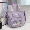Gatito lindo dulce caricatura bolsa ita transparente estilo japonés moderno estudiante gran capacidad bolso de hombro bolso de mano mochila escolar
