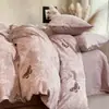 Nuevo Juego de Cama de Cuatro Piezas 2025 de Lino Puro de Alto Peso y Algodón Lavado Estilo Retro Textura de Lino Ropa de Cama