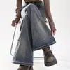 Calça Flare Jeans Estendida para Mulheres Tendência 2025 Primavera Nova Cintura Alta Slim Fit Estilo Europeu Calça de Strass Comprimento Total