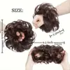 Moño de Pelo Estilo Europeo y Americano para Mujeres, Moño de Pelo Elástico, Seda de Alta Temperatura, Moño de Pelo Rizado Natural Esponjoso, Fábrica de Pelucas Transfronteriza