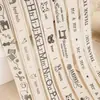 Cinta de Algodón Tejida con Letras Retro para Empaque de Caja de Regalo para Pastel de Cumpleaños Banda para Atar Lazo Decorativo de Recuerdo Hecho a Mano Cinta Tejida