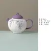 Juego de té de vid morada pintado a mano Miyan, tetera hecha a mano para uso doméstico, gaiwan, colección de tazas de té, juego de té kung fu de alta gama