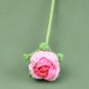 Arreglo de Flores de Rosa de Hilo Tejido a Mano Individual Decoración Flor Artificial Regalo para el Día de la Madre Ramo Venta al por Mayor