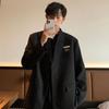 Terno grande masculino outono plus size gordo plus size moderno gordo gordo bonito solto estilo coreano terno casual jaqueta all-match