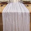 Novo Produto Mais Vendido Transfronteiriço: Caminho de Mesa de Fio de Bali para Casamentos, Festas de Aniversário e Reuniões; Toalha de Mesa Semitransparente Estilo Europeu