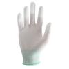 Guantes recubiertos de PU con palma recubierta de nailon Blanco sumergido antiestático taller libre de polvo trabajo electrónico guantes recubiertos de 13 agujas