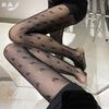 Medias de Pintura de Deseo Otoño Delgadas para Mujer Comprimidas Sexy de Una Pieza Lunares Seda Negra Anti-Desgarro Talla Grande Blancas Medias Desgarradas a Mano