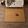 Tapete de Rattan Trançado Espesso Estilo Japonês para Sala de Estar e Quarto, Tapete de Chão Tatami, Tapete de Engatinhar para Cabeceira de Verão, Fábrica de Almofadas Refrescantes