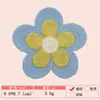 Gancho de Mão de Imitação Cor Macaron Toalha de Imitação Caxemira Tecido Bordado Adesivos para Roupas Femininas e Infantis Patches Decorativos com Flores