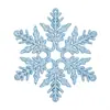 Decoraciones Navideñas 10cm Copos de Nieve, Copos de Nieve con Polvo de Plástico, Colgantes de Copo de Nieve Huecos para Decoración de Árbol de Navidad