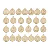 26 Letras Capitales Incrustadas con Diamantes en Inglés, Accesorios de Joyería de Aleación de Zinc K Blanco, Colgantes para Bricolaje, Pendientes, Pulseras, Colgantes