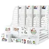 Estante para Archivos Engrosado Caja para Archivos Caja de Almacenamiento Portadocumentos Organizador de Archivos de Escritorio Suministros de Oficina Atril de Libros Cuatro Secciones