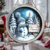 Adornos Navideños Creativos Transfronterizos Artesanías de Madera Redondas Señales para Puerta Serie Colgante de Madera Colgantes Decorativos