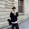 Chaqueta Suéter de Punto Grueso para Hombre con Forro de Felpa, Cuello de Piel Sintética, Abrigo de Algodón Cálido