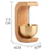 Timbre de Dopamina Puerta de Succión Carrillón de Viento Estilo Japonés Madera Maciza Cobre Puro Tienda de Regalos Creativos Decoración Colgante Recordatorio de Entrada para Casa Nueva