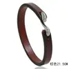 Pulseira masculina entrega em peça única nova europeia e americana pulseira simples de couro de vaca joias masculinas pulseira de couro de vaca rock