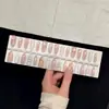 Urso Névoa Rosa 30 Peças de Unhas Usáveis, Manicure Totalmente Feita à Mão, Pontas de Unha Pré-fabricadas, Unhas Olho de Gato para Atacado, Unhas Usáveis Transparentes de Gelo