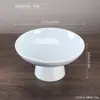 Plato de postre pintado en azul y blanco con pie alto, plato para frutos secos y pasteles de salón de té, plato pequeño de cerámica para frutas para uso doméstico, plato de té y postre para ofrendas budistas