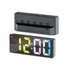 Reloj despertador digital de espejo transfronterizo, luz nocturna LED, adorno de escritorio específico para estudiantes, pantalla enchufable, reloj electrónico inteligente
