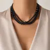 Collar de perlas apiladas multicapa de alta calidad de Niche, nuevo, elegante, sencillo, con cadena de clavícula, exquisito collar