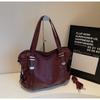 Moda Nueva Transfronteriza Bolsos Europeos y Americanos para Mujer Bolso Tote Retro Simple Gran Capacidad Bolso de Mano para Viajes Diarios Bolso de Hombro Único Cruzado
