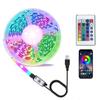 Tira de luces LED RGB5V de suministro directo transfronterizo, tira de luces de bajo voltaje autoadhesiva 5050RGB colorida para exteriores, ambiente musical