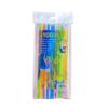 Pajita larga desechable de color flexible, de grado alimenticio, hecha a mano, para té con leche, para niños, 100 piezas