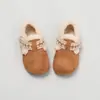 Zapatos Birkenstock con forro de felpa para niños, nueva colección otoño/invierno 2026, zapatos de algodón afelpado, completamente cerrados estilo Birkenstock, zapatos esponjosos para bebé, suela suave