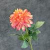 Alta qualidade único crisântemo torrado flor artificial atacado casa exibição janela decoração flor de seda grande peônia flor falsa