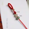 Nuevo llavero tejido a mano estilo chino estilo Xizang, artículo decorativo, cadena para teléfono, accesorio colgante para bolso semiacabado