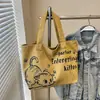 Bolsa Tote de Lona Grande Capacidade Casual para Mulheres 2026 Novo Estilo da Moda Bolsa de Mão para Passeio Bolsa de Compras Bolsa de Ombro para o Dia a Dia