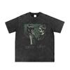 OASIS Lavado en Aerosol Directo Para Hacer Vieja Banda Oasis Retro Gris Americano Street Punk Rock Suelto Manga Larga Corta Camiseta