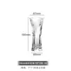 Jarrón de Cristal Grueso Transparente para Decoración Hidropónica Bambú Rico Lirio Estilo Europeo Sala de Estar Arreglo Floral Creativo Lirio