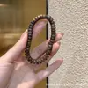 Pulseira de Placa de Agarwood Amarelo com um Cheiro Fresco de Mel, Acessório DIY para Artesanato, Pulseira com Contas Espaçadoras, Pingente de Corda Trançada