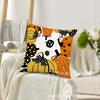 TEMU Almohada Caliente de Halloween Estampado de Fantasma y Calabaza Material de Lino Decoración de Fiesta Americana Nueva Funda de Almohada