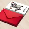 Combinação de Cartão de Aniversário Novo Feliz Transfronteiriço com Envelope Gato Fofo em Aquarela Cartão de Aniversário Grande Tamanho Escrito à Mão