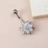 AliExpress EABY Venta Caliente Joyería para Piercings Corporales Anillo de Ombligo Flor Circonita Hebilla de Ombligo Pequeña Margarita Clavo de Ombligo