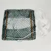 Trampa Jaula para Cangrejos Verde, Jaula para Cangrejos, Trampa Marina Galvanizada para Cangrejos abatible, Red de Captura Triangular, Jaula para Cangrejos con Recubrimiento de Aluminio, Jaula de Pesca de Cangrejos Verde para Uso Marino