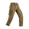Calça de Trabalho Japonesa com Múltiplos Bolsos Masculina Solta de Perna Reta Perna Larga Vibe High Street Casual Calça Longa