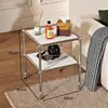 Combinação Modular de Aparadores Vintage, Gabinetes de TV em Aço Inoxidável, Gabinetes de Armazenamento Modernos Minimalistas Estilo Ins, Gabinetes de Armazenamento Doméstico
