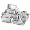 Bandeja de servir de acero inoxidable, bandeja rectangular con tapa, bandeja cuadrada, caja para food truck, bandeja para comidas, caja para mermeladas de tienda de té de leche, bandeja para preparación de alimentos
