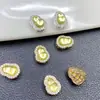 Fuerte Retención de Color Oro de 14 Quilates Calabaza Caja Mágica Agujero Pasante Bandeja de Flores Separador Cuentas Accesorios para Joyería Pulsera de Cristal Juguete DIY Venta al por Mayor