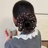 Goma de Pelo Korean Pleated Double-Layer Polka Dot Scrunchie Estilo Retro Nuevo Alta Elasticidad para Moño Accesorio para el Cabello Goma para el Cabello Venta al por Mayor
