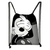 Mochila Nueva de Dibujo con Cordón Estampado Colorido de Mickey Poliéster Gran Capacidad Moderna con Cordón para Niños Venta al por Mayor Caliente