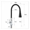 Sudeste Asiático Brasil Plástico Preto Universal Horizontal Torneira Única Embutir Pia de Cozinha Torneira de Canto