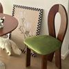 Silla de Comedor Vintage de Madera Maciza Estilo Francés, Silla de Uso Doméstico con Respaldo, Silla Estilo Mid-Century Wabi-Sabi, Mesa y Silla Sencillas y Lujosas para Restaurante de Hotel