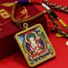 Collar con colgante de amuleto del zodíaco tibetano thangka pintado tradicional ocho deidades guardianas oferta especial colgante sin imperfecciones